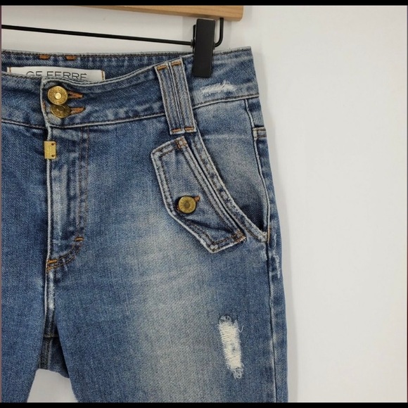 GF Gianfranco FERRE Distressed Jeans sz 28 - Picture 3 of 9